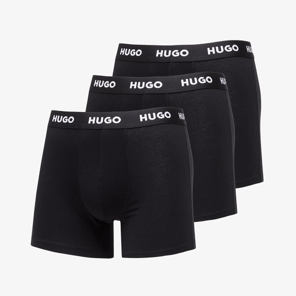 Boxerky Hugo Boss Logo-Waistband Boxer Briefs 3-Pack Black M