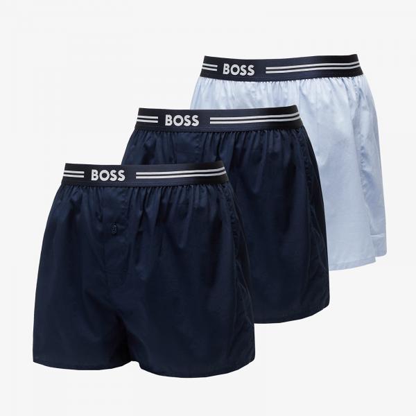 Trenky Hugo Boss Woven Boxer 3-Pack Blue XL