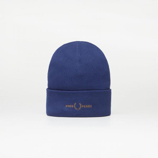 Čepice FRED PERRY Graphic Beanie French Navy/ Dark Caramel Universal