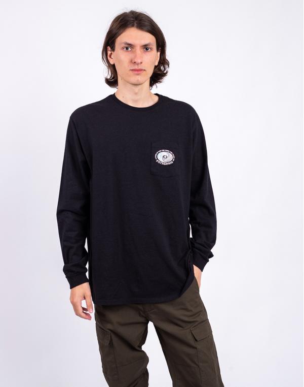 Tričko Patagonia M's L/S Snowstitcher Pocket Responsibili-Tee Ink Black