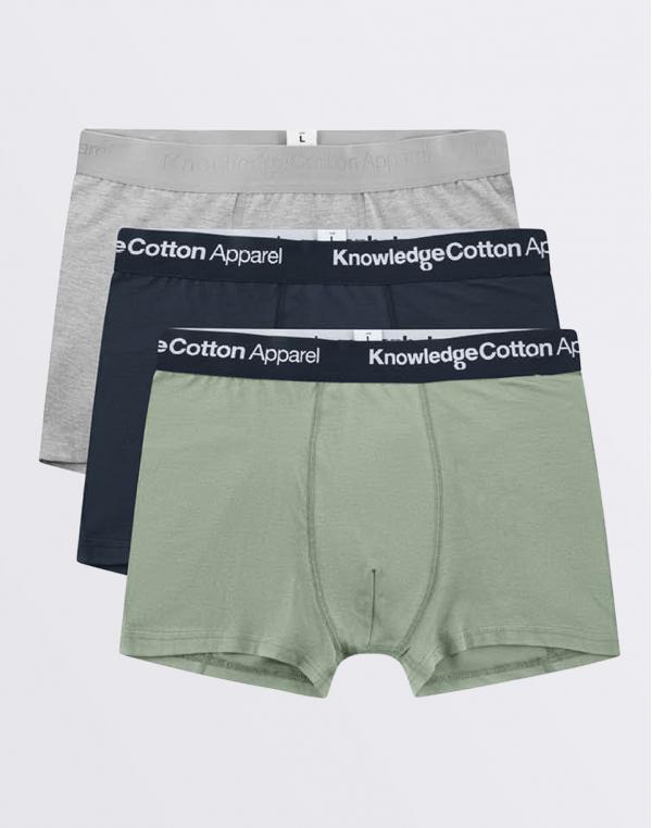Knowledge Cotton 3-Pack Underwear 1396 Lily Pad S