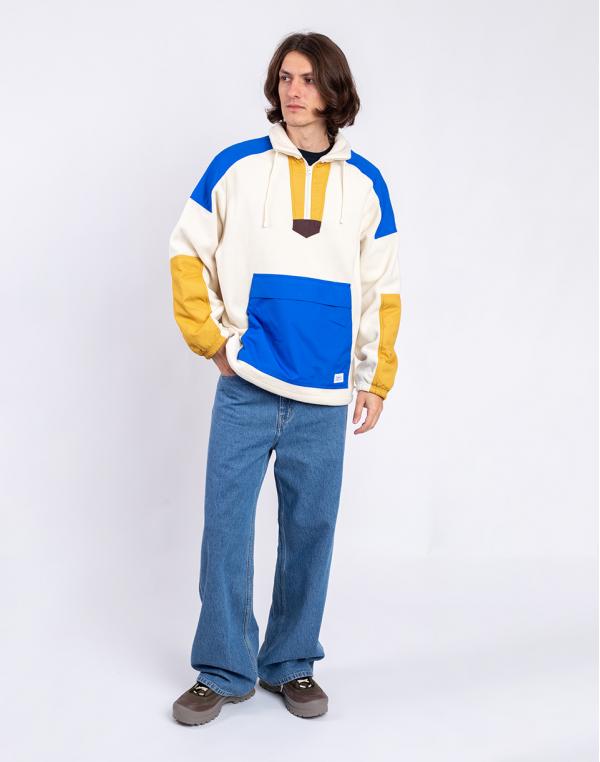 Knowledge Cotton Fleece Anorak 1348 Buttercream S