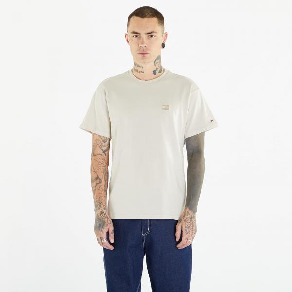 Tričko Tommy Jeans Relaxed Badge Short Sleeve Tee Beige M