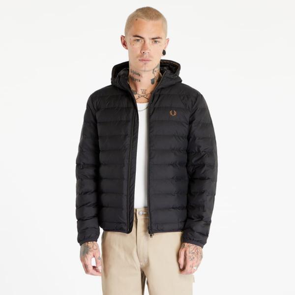 Bunda FRED PERRY Hooded Insulated Jacket Black