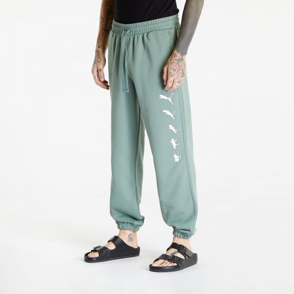 Tepláky Puma x RIPNDIP Men's Sweatpants TR Eucalyptus L