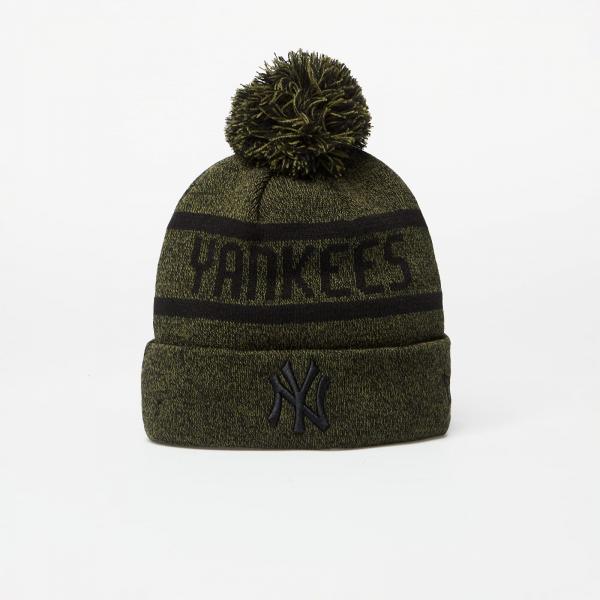 Čepice New Era New York Yankees Jake Bobble Knit Beanie Hat Olive/ Black Universal