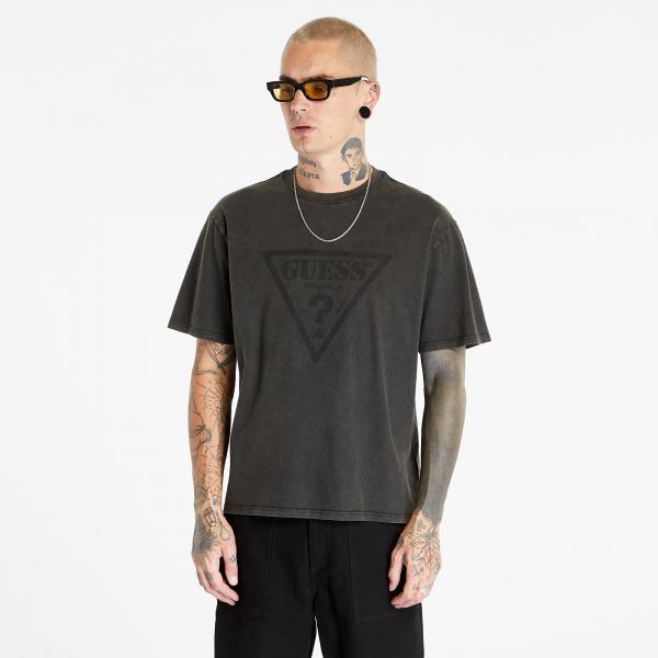 Tričko GUESS Vintage Triangle Tee Jet Black Multi S