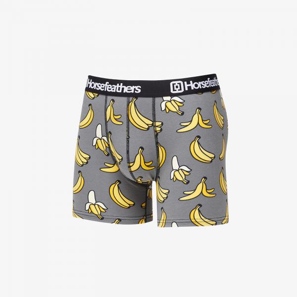 Boxerky Horsefeathers Sidney Boxer Shorts Grey/ Bananas Print M