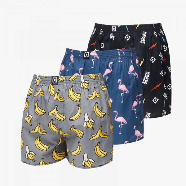 Trenky Horsefeathers Manny Boxer Shorts Grey/ Bananas Print L