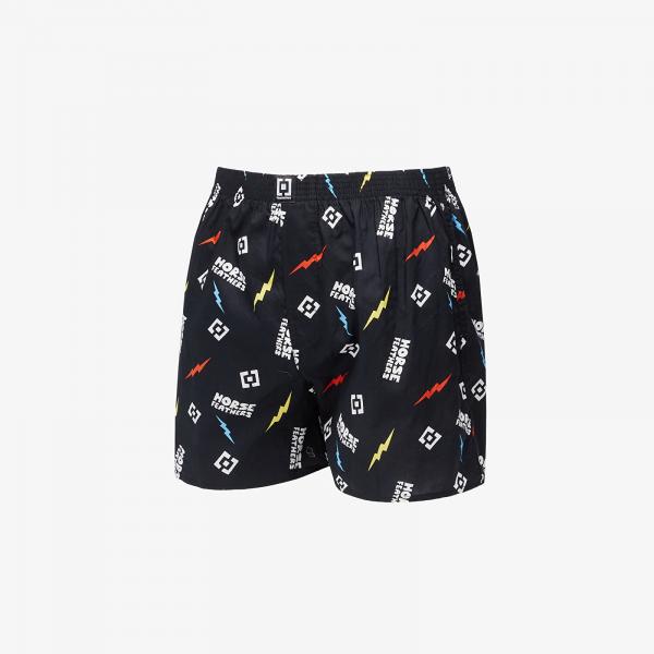 Trenky Horsefeathers Manny Boxer Shorts Black/ Ignite Print M