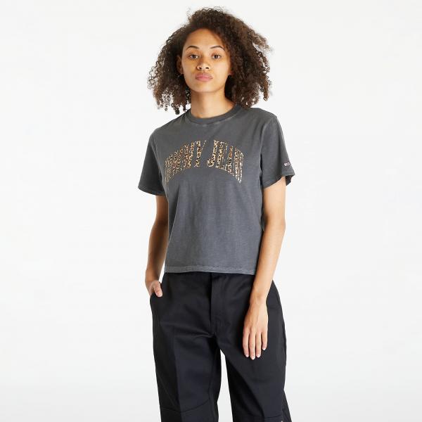 Tričko Tommy Jeans Classics Leo Short Sleeve Tee New Charcoal XS