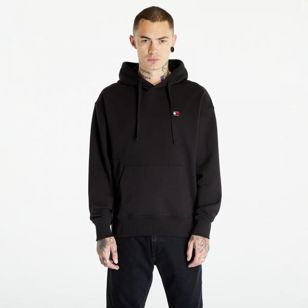 Mikina Tommy Jeans Relaxed Badge Hoodie Black XXL