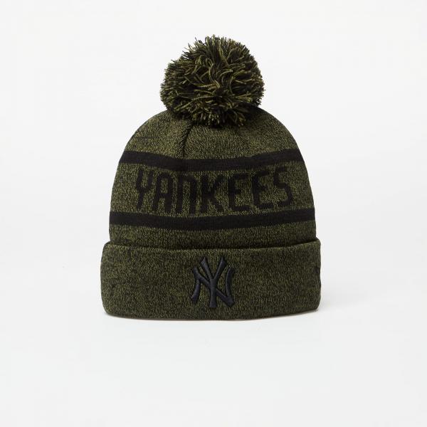 Čepice New Era New York Yankees Jake Bobble Knit Beanie Hat Olive/ Black Universal