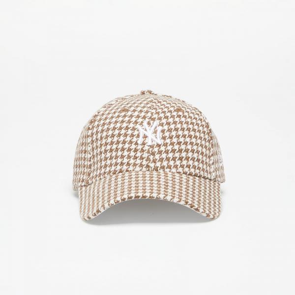 New Era New York Yankees Womens Houndstooth 9FORTY Adjustable Cap Camel/ Off White