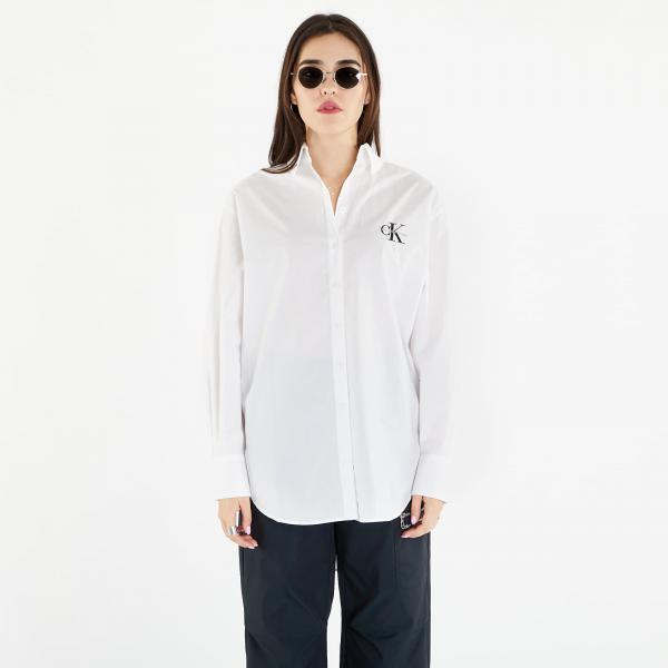 Košile Calvin Klein Jeans Loose Monologo Shirt White S