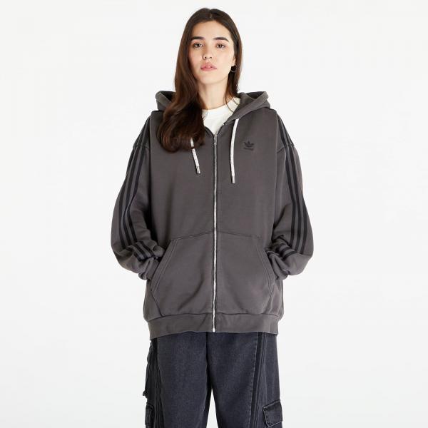Mikina adidas Originals Adilenium Oversized Full-Zip Hoodie Black XXS