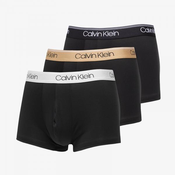 Boxerky Calvin Klein Microfiber Stretch-Low Rise Boxer 3-Pack Black/ Tigers Eye/ Lunar Rock S