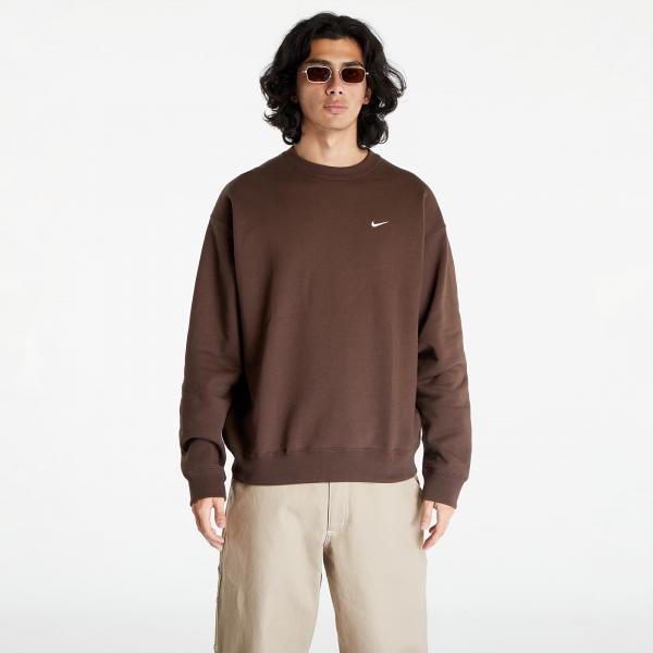 Mikina Nike Solo Swoosh Fleece Crew Sweatshirt Baroque Brown/ White XS