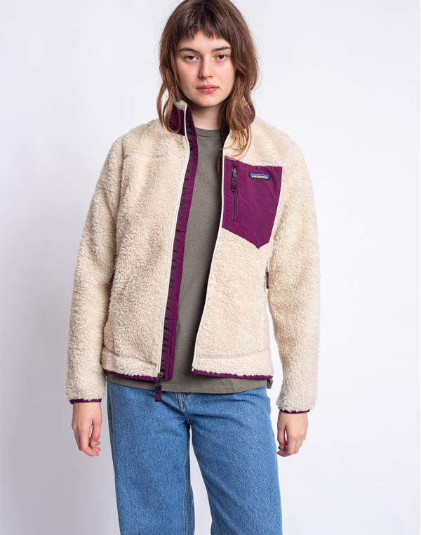 Patagonia W's Classic Retro-X Jacket Dark Natural w/Night Plum XS