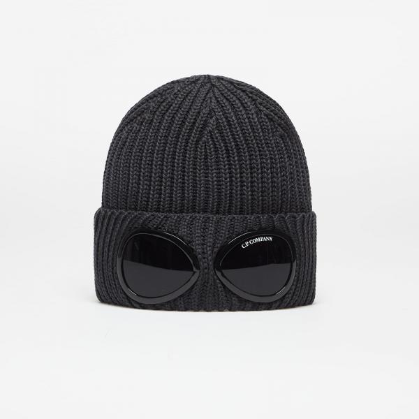 C.P. Company Extrafine Merino Wool Goggle Beanie Forged Iron