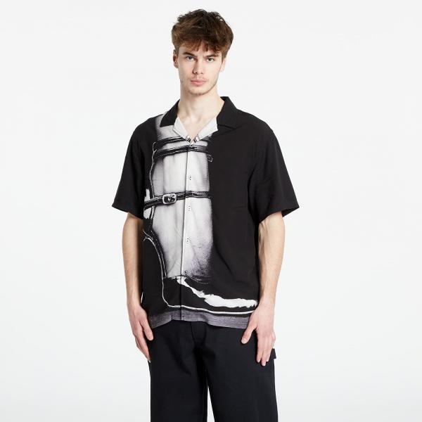 Košile PLEASURES Heel Button Down Black S