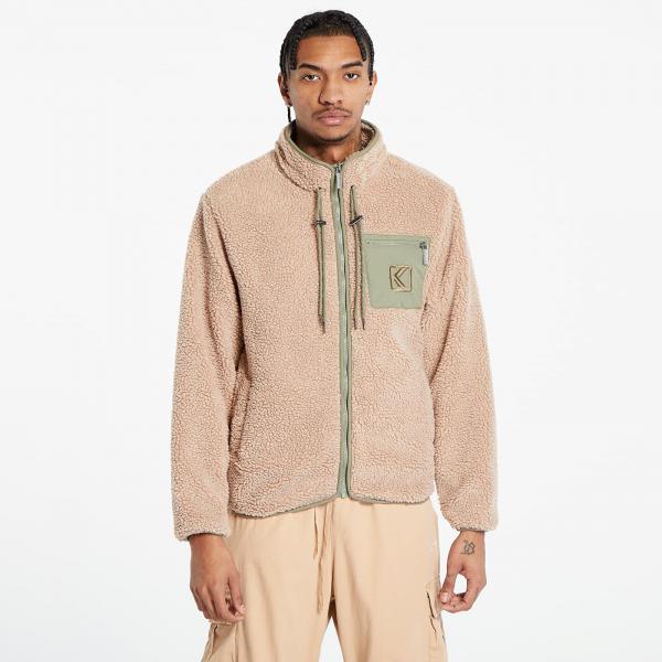 Bunda Karl Kani OG Teddy Trackjacket Sand/ Dusty Green L
