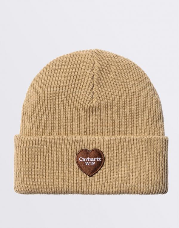 Carhartt WIP Heart Patch Beanie Dusty H Brown