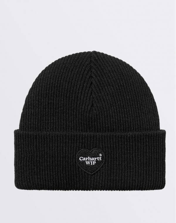 Carhartt WIP Heart Patch Beanie Black