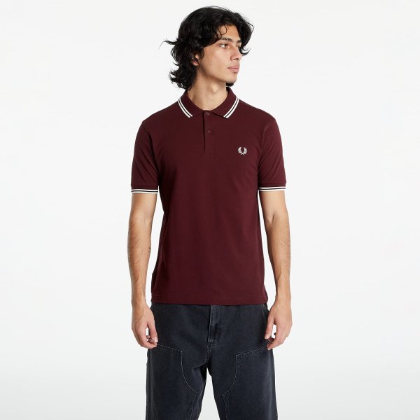 Tričko FRED PERRY Twin Tipped Shirt Oxblood XXL