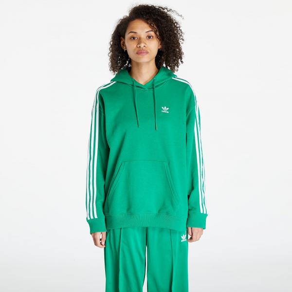 Mikina adidas Originals 3-Stripes Oversized Hoodie Green XS