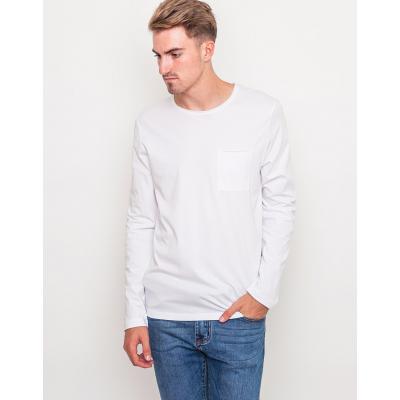 Jednobarevná Selected O-Neck Bright White