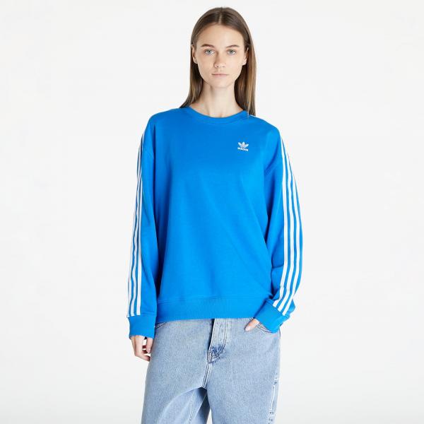 Mikina adidas 3 Stripes Oversized Crew Sweatshirt Blue Bird S