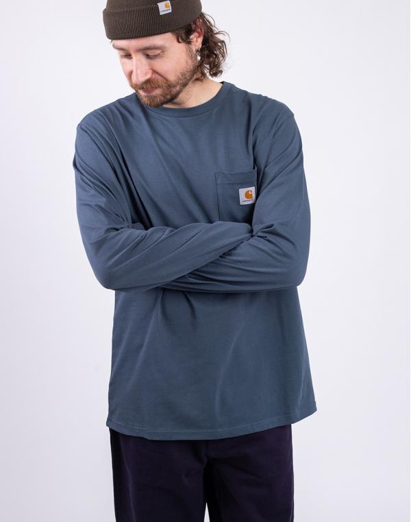 Tričko Carhartt WIP L/S Pocket T-Shirt White