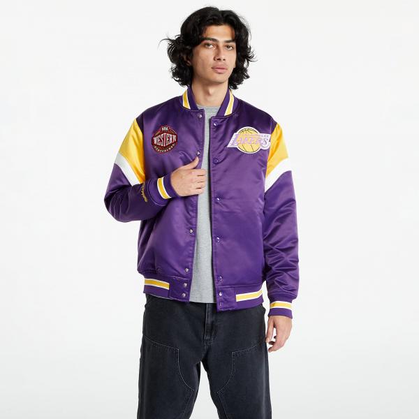 Bunda Mitchell & Ness NBA Heavyweight Satin Jacket Los Angeles Lakers Purple L