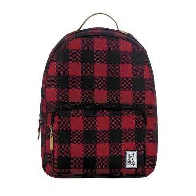Batoh The Pack Society classic backpack black and red checks allover