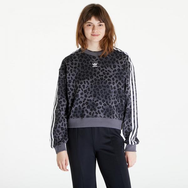 Mikina adidas Aop Crew Sweatshirt Grey Five XS