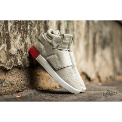 adidas Tubular Invader Strap Sesame/ Sesame/ Vivid Red