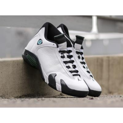 Air Jordan 14 Retro White/ Black-Oxidized Green-Legend Blue-Black