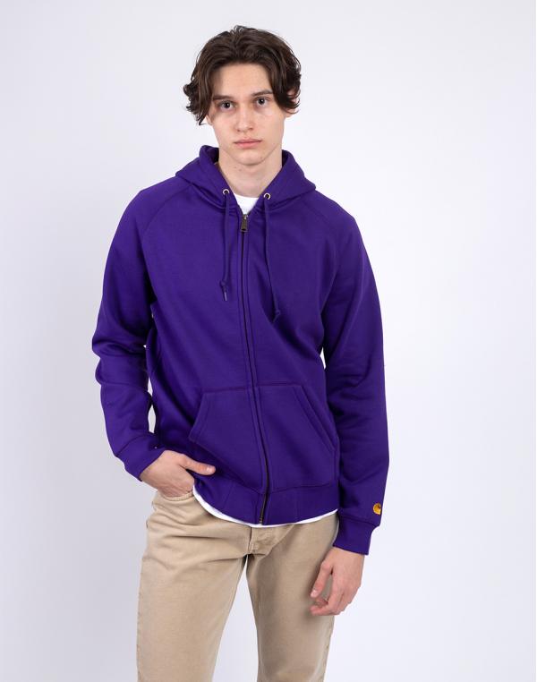 Carhartt WIP Hooded Chase Jacket Tyrian/Gold XS