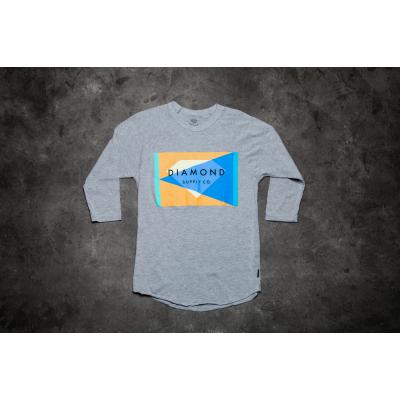 Diamond Geometric Reglan Tee Grey