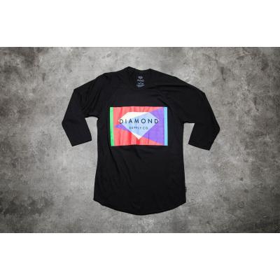 Diamond Geometric Reglan Tee Black