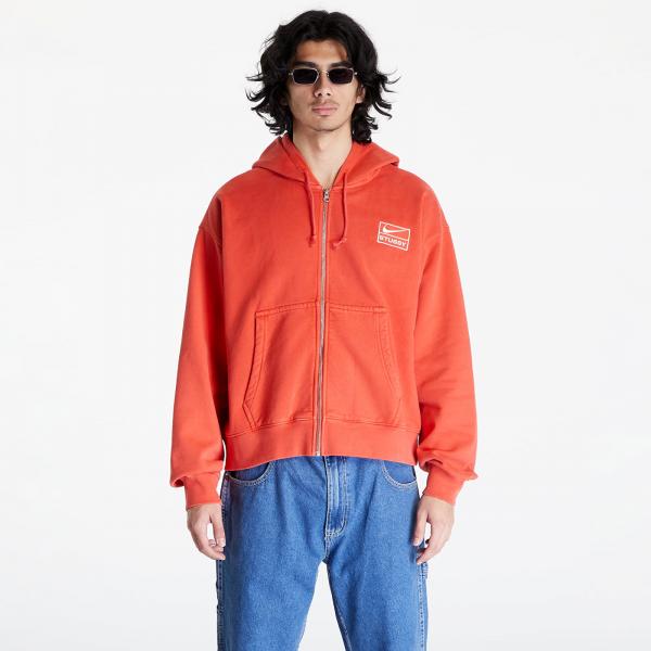 Nike U NRG x Stüssy Full-Zip Fleece Hoodie Habanero Red/ Natural
