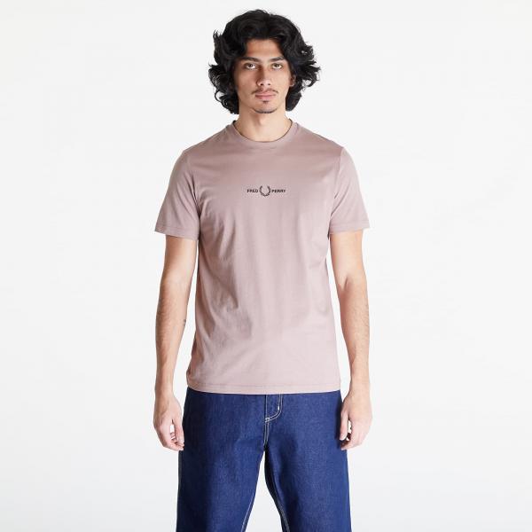 Tričko FRED PERRY Embroidered T-Shirt Dark Pink S