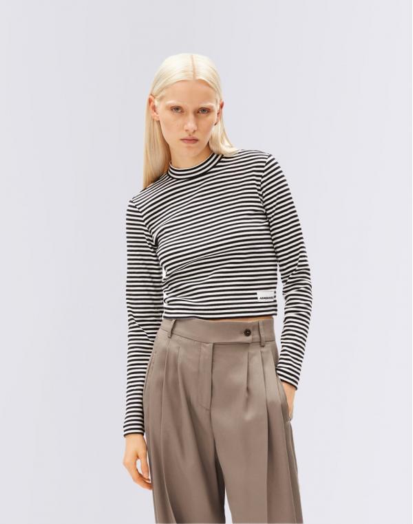 Tričko Armedangels Salmaraa Stripes 1143 black-white