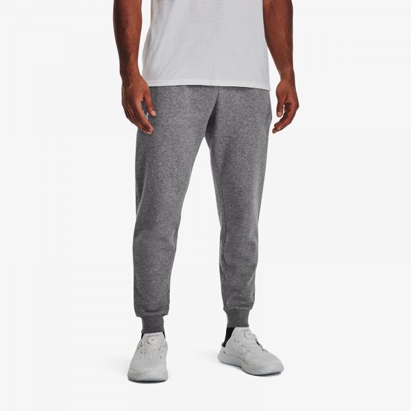 Kalhoty Under Armour Rival Fleece Joggers Castlerock Light Heather/ White M