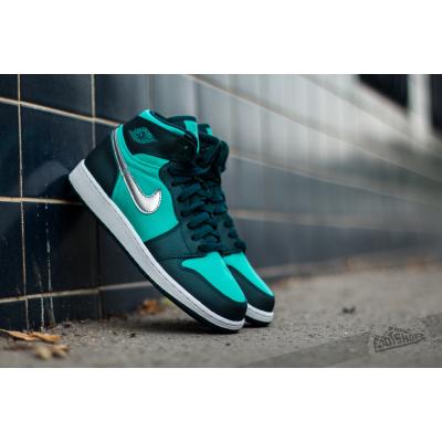 Air Jordan 1 Retro High (GG) Hyper Jade/ Metallic Silver-Midnight Turquoise-White