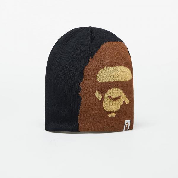 A BATHING APE Ape Head Knit Cap Black