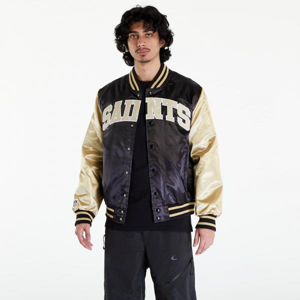 Bomber New Era New Orleans Saints NFL Satin Bomber Jacket UNISEX Black/ Vegas Gold M
