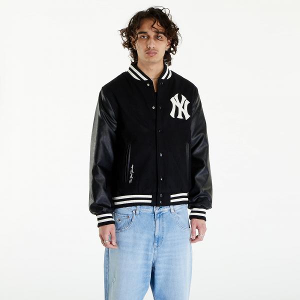 Bomber New Era New York Yankees MLB World Series Varsity Jacket UNISEX Black/ Off White XL
