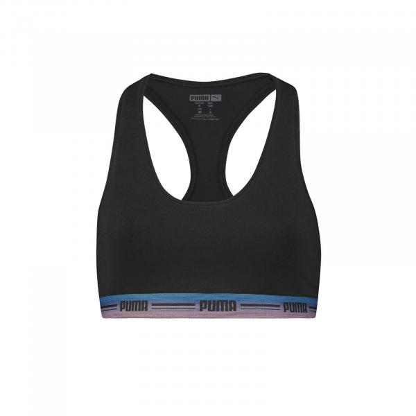 Podprsenka Puma Bodywear Top Black/ Various Logo Colors XL